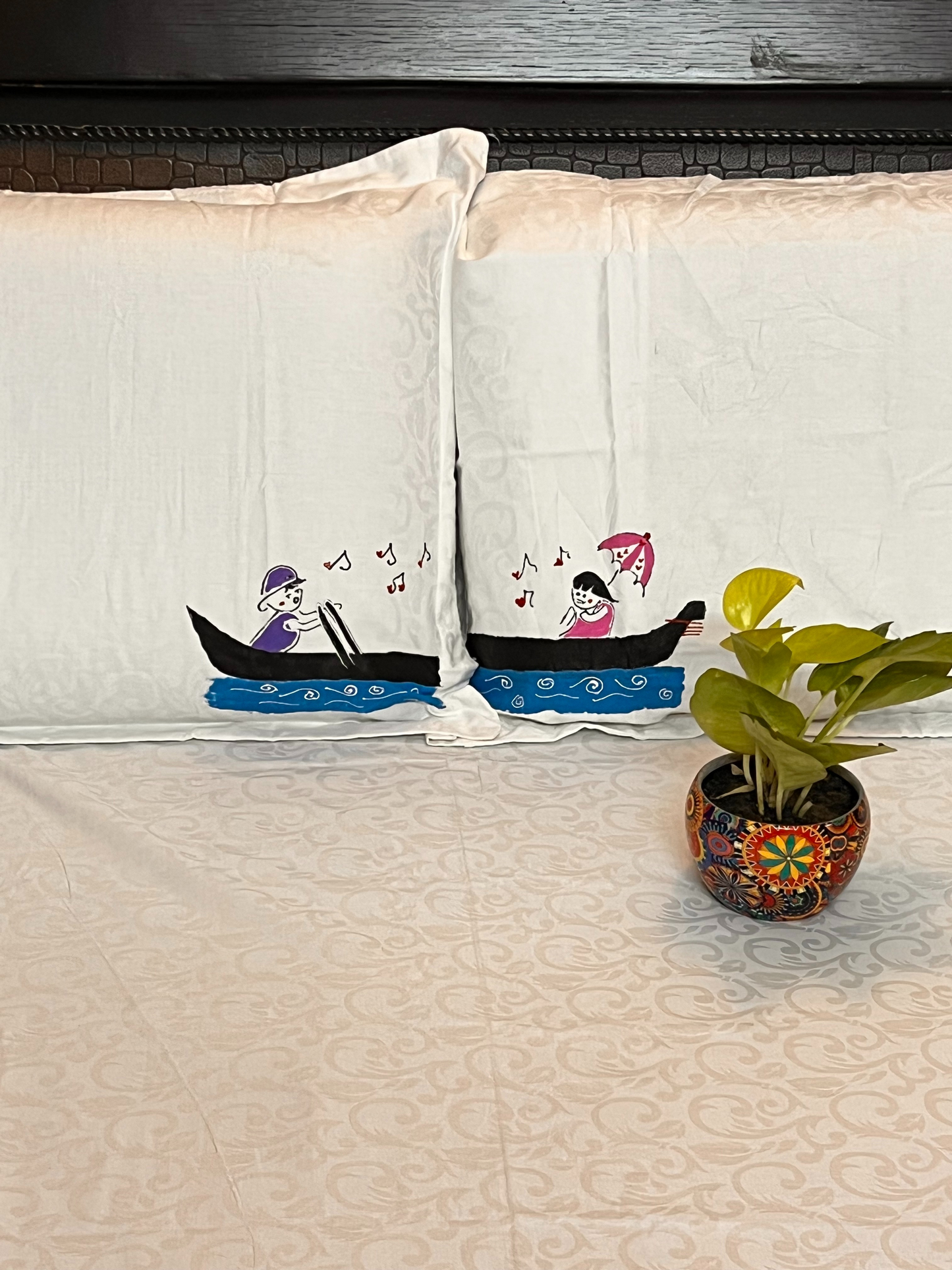 Boating & Music Bedsheet & Pillow Cover