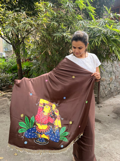 Pattachitra Painting on Saree