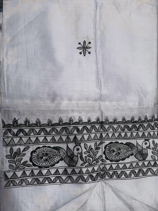 Madhubani Black Stole