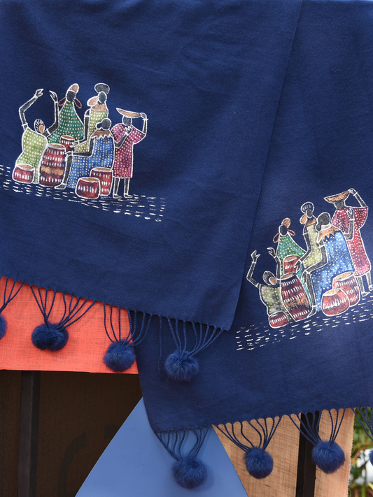 Orissa's Gond Art On Shawl