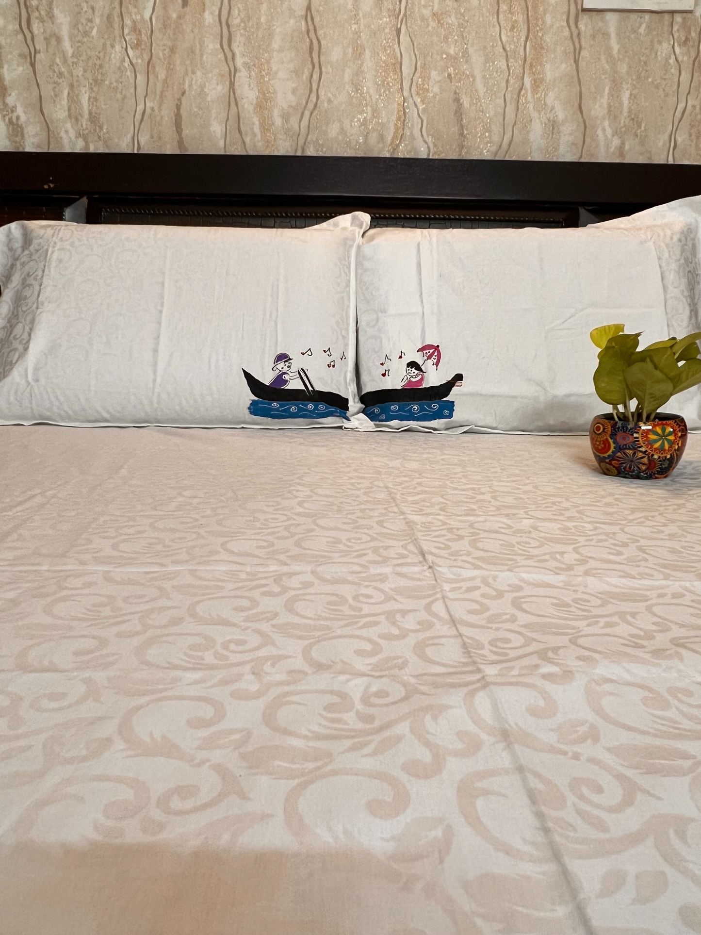 Boating & Music Bedsheet & Pillow Cover
