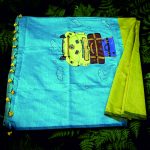 Blue & Yellow Printed Saree